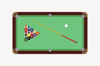 Pool table sticker, sport illustration | Free Vector - rawpixel