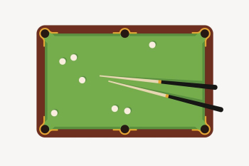Pool table sticker, sport illustration | Free Vector - rawpixel