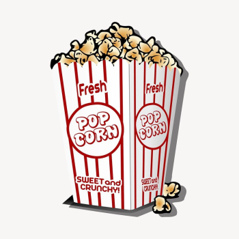 Popcorn clipart, food illustration vector. | Free Vector - rawpixel Popcorn clipart, food illustration vector. | Free Vector - rawpixel