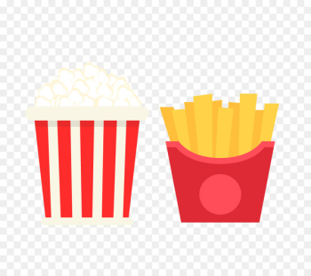 Popcorn French fries - Cinema eat popcorn Popcorn French fries - Cinema eat popcorn