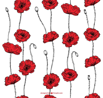 Poppy seamless pattern