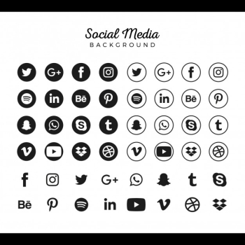 Popular social media logo collection Popular social media logo collection