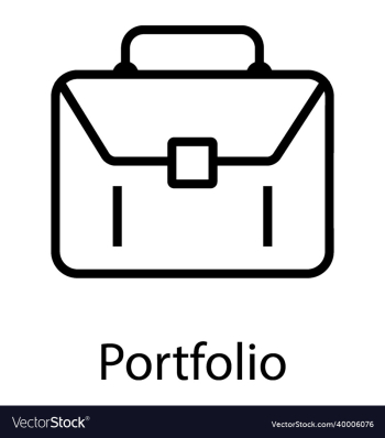 portfolio line icon isolated briefcase bag portfolio line icon isolated briefcase bag