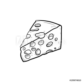 Portion of cheese hand drawn outline doodle icon