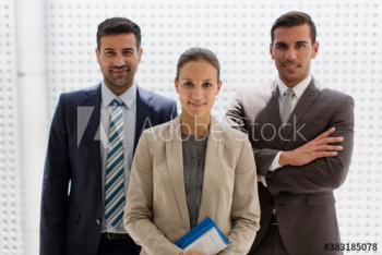 Portrait confident corporate business people Portrait confident corporate business people