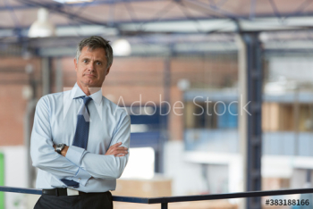 Portrait confident male supervisor in factory Portrait confident male supervisor in factory