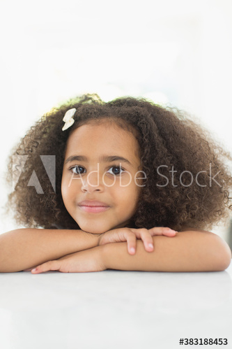 Portrait cute girl with curly hair Portrait cute girl with curly hair