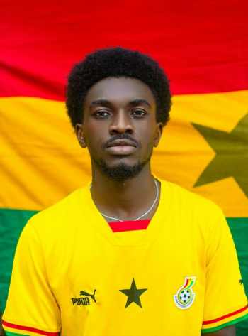 Portrait of a Ghanaian Football Fan in National Colors Portrait of a Ghanaian Football Fan in National Colors