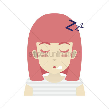 Portrait of a girl dozing off Portrait of a girl dozing off