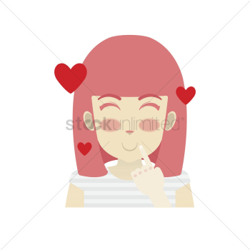 Portrait of a girl in love Portrait of a girl in love