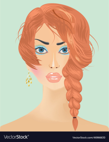 portrait of a woman with a braid portrait of a woman with a braid