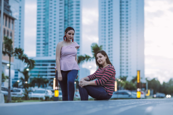 Portrait of Young Women Outdoors Portrait of Young Women Outdoors