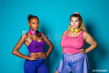 Portrait of young women standing indoors Portrait of young women standing indoors