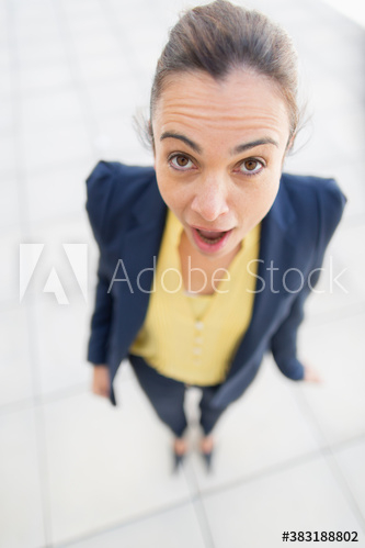 Portrait surprised businesswoman Portrait surprised businesswoman