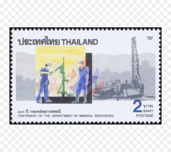Postage Stamps 100 ปี กรมทรัพยากรธรณี แสตมป์ไทย Paper Product - 100 years 