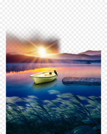 Poster Advertising Sunset - Lake Sunset Poster Advertising Sunset - Lake Sunset