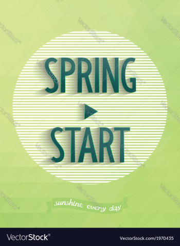Poster design - spring started vector image Poster design - spring started vector image