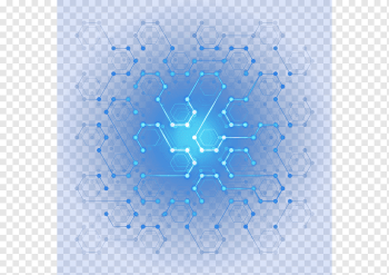 Poster Designer, Digital Technology Digital hexagon light effect, blue and teal illustration, blue, electronics, effect png