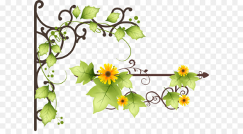 Poster green flower background element Poster green flower background element