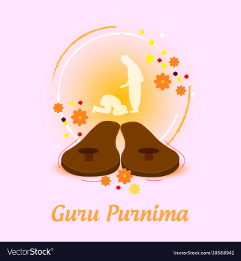 poster guru purnima with paduka