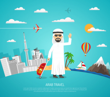 Poster of arab travel Poster of arab travel