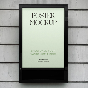 Poster on Building Wall Mockup Poster on Building Wall Mockup