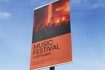 Poster sign mockup against blue | Free PSD Mockup - rawpixel Poster sign mockup against blue | Free PSD Mockup - rawpixel