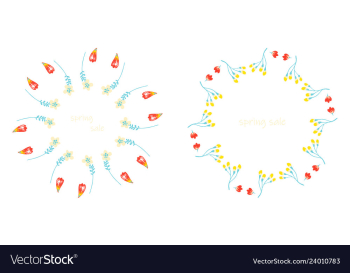 Poster spring sales on a floral watercolor vector image Poster spring sales on a floral watercolor vector image