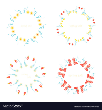 Poster spring sales on a floral watercolor vector image Poster spring sales on a floral watercolor vector image