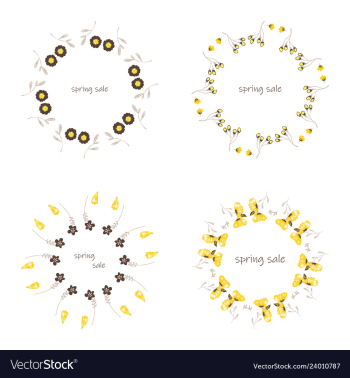 Poster spring sales on a floral watercolor vector image Poster spring sales on a floral watercolor vector image