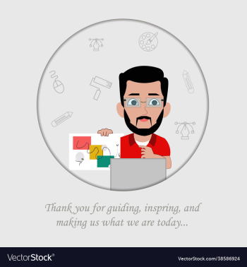 poster teachers day with teacher character poster teachers day with teacher character