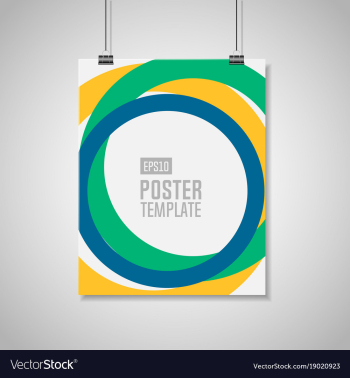 poster template with clips