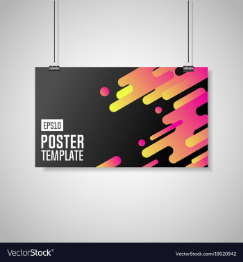 poster template with clips