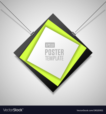 poster template with clips