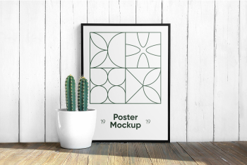 Poster with Cactus Mockup poster 19 mockup 19 