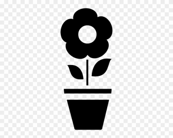 Pot Flower Icon Clip Art - Flower Pot Icon Png