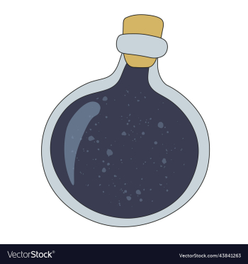 potion bottle witch with blue poison