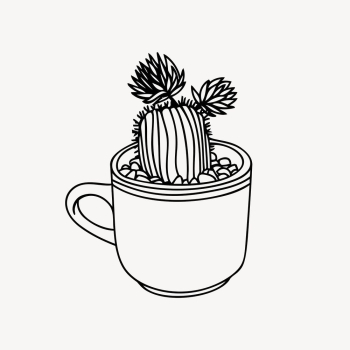 Potted cactus drawing, plant illustration | Free PSD - rawpixel Potted cactus drawing, plant illustration | Free PSD - rawpixel