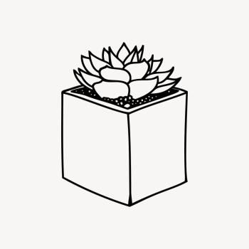 Potted succulent drawing, house plant | Free Vector - rawpixel Potted succulent drawing, house plant | Free Vector - rawpixel