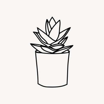 Potted succulent drawing, house plant | Free Vector - rawpixel Potted succulent drawing, house plant | Free Vector - rawpixel