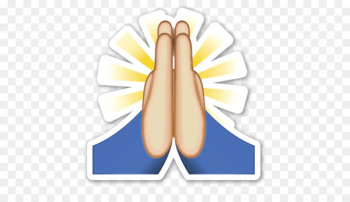 Praying Hands Emoji Prayer Sticker Emoticon - Emoji Praying Hands Emoji Prayer Sticker Emoticon - Emoji