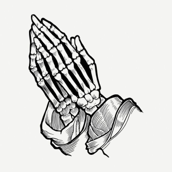 Praying skeleton hands drawing, vintage | Free PSD - rawpixel Praying skeleton hands drawing, vintage | Free PSD - rawpixel