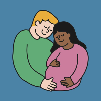 Pregnancy collage element, parents cartoon | Free Vector - rawpixel