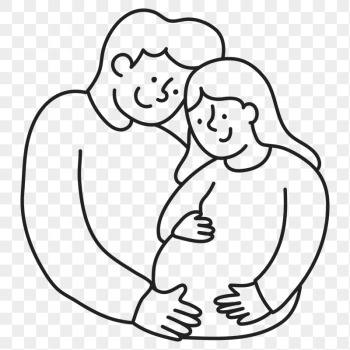 Pregnancy png sticker, parents, transparent | Free PNG Illustration - rawpixel