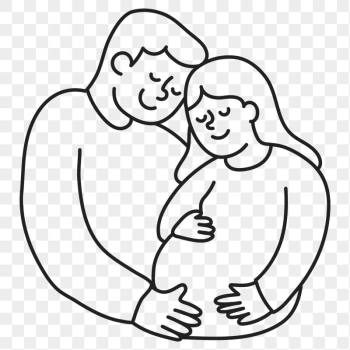 Pregnancy png sticker, parents, transparent | Free PNG Illustration - rawpixel