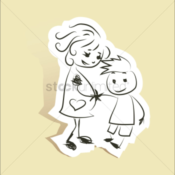 Pregnant mom and toddler Pregnant mom and toddler