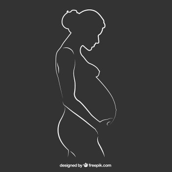 Pregnant woman silhouette