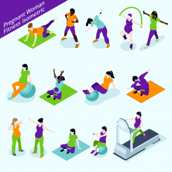 Pregnant women fitness isometric set