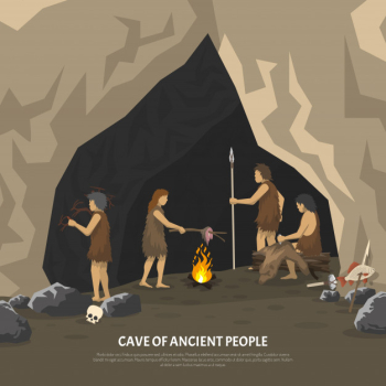 Prehistoric cave illustration Prehistoric cave illustration