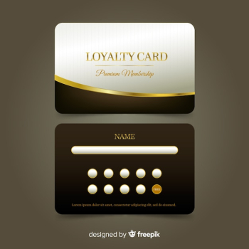 Premium loyalty card with golden style Premium loyalty card with golden style